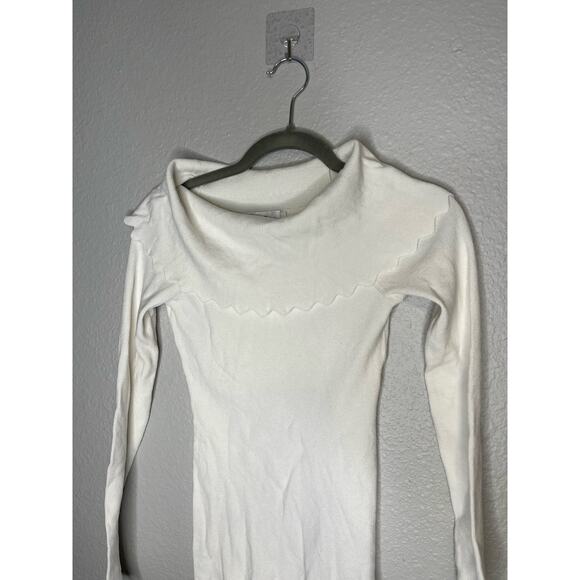 Milly Foldover Scallop Sweater S - Picture 3 of 13